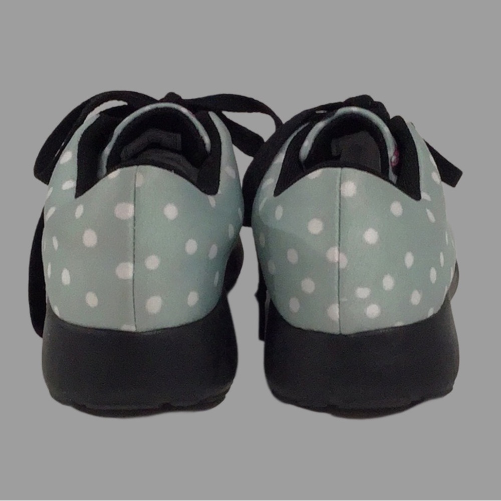 MICKEY and MINNIE Kissing Sneakers Light Green White Polka Dots Size 7 - Picture 5 of 10